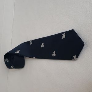 CHIPPMUNK Creations Vintage DOG LOVERS Navy Tie